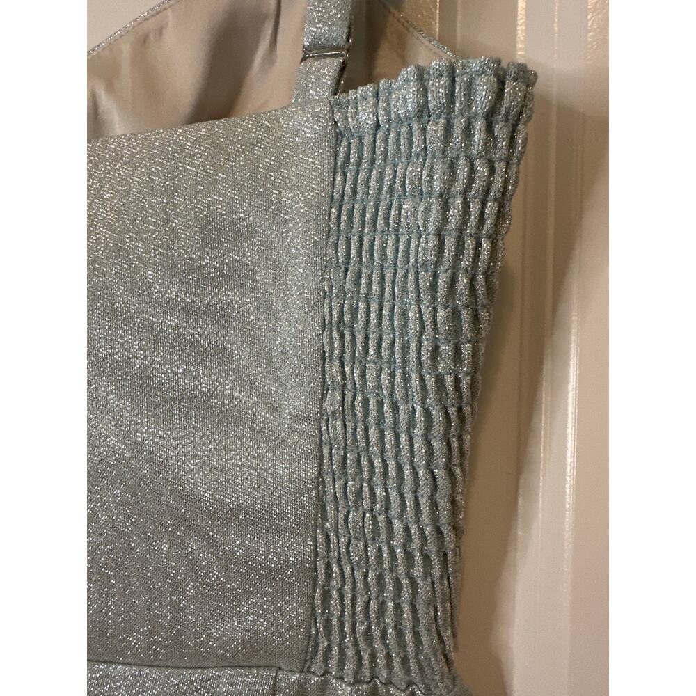 Amanda Uprichard Jordy Metallic Icy Blue Sparkle Mini Cocktail Party Dress Sz S - Picture 10 of 14